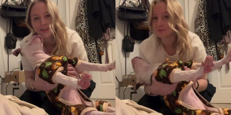 Puppy Goes Viral for How She Wakes Up